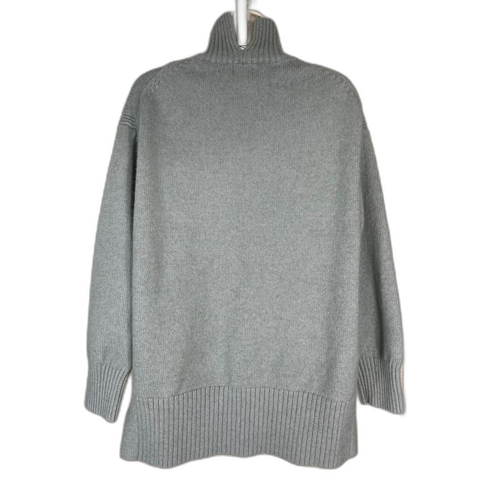 Wool Blend H&M Turtleneck Sweater W/ M Sage Green Side Slit LN - Picture 3 of 11